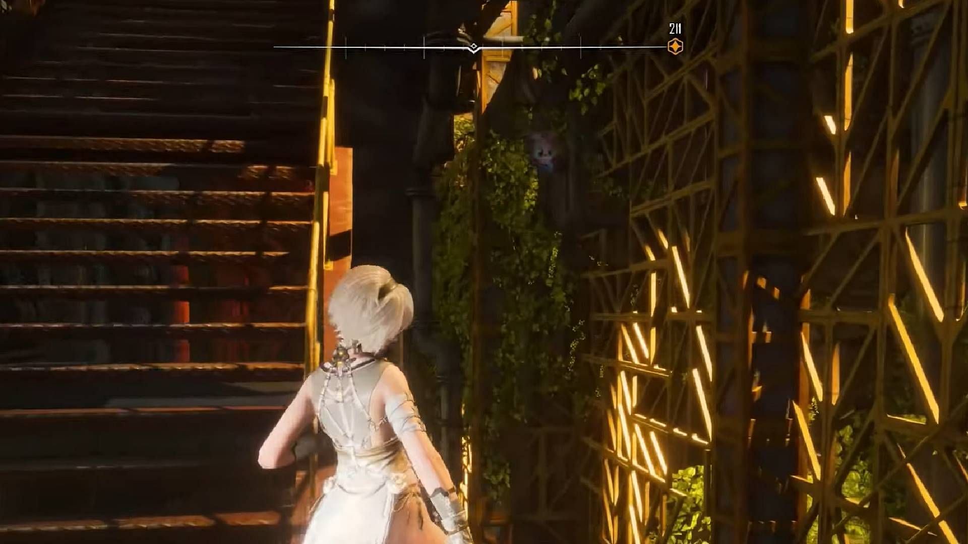 Vibrant Cat location in Cat Photo Exhibition of Stellar Blade (Image via Shift Up || YouTube@Darkhowl Gaming)